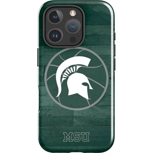 Michigan State University Basketball Courtside iPhone 16 Pro Impact Case